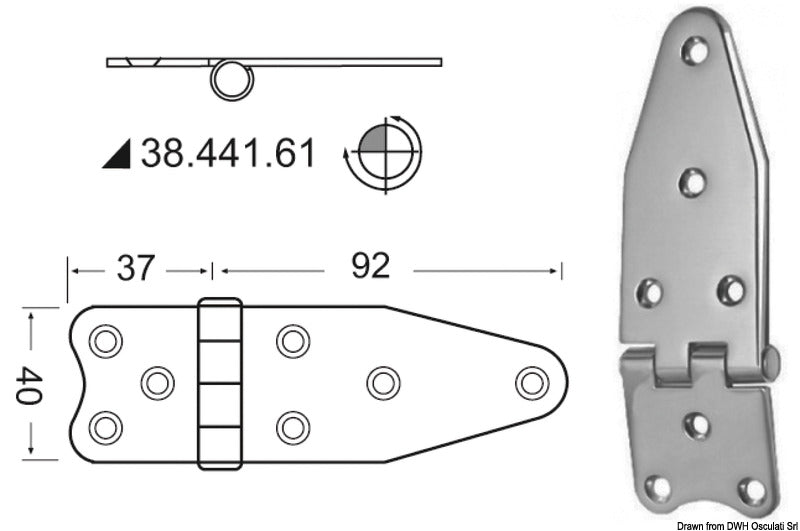 Fermoir 2 mm nœud coulant