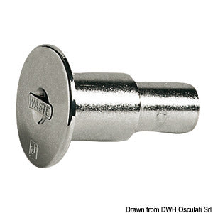 Tappo ottone cromato a filo 50 mm